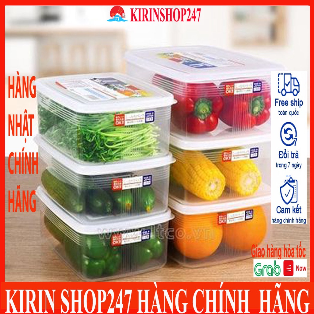 Hộp nhựa đựng thực phẩm nắp dẻo1L,1.3L, 2L, 2,6L Nakaya Nhật Bản