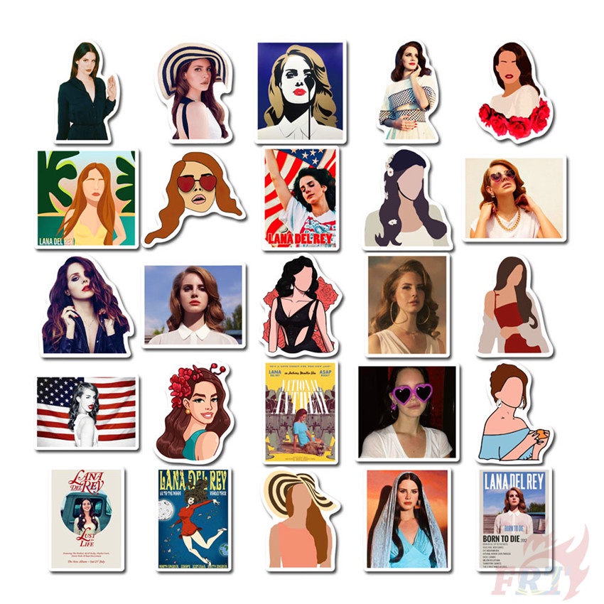 ❉ Lana Del Rey Series 01 - POP Singer Lizzy Grant Stickers ❉ 50Pcs/Set DIY Fashion Luggage Laptop Skateboard Doodle Decals Stickers