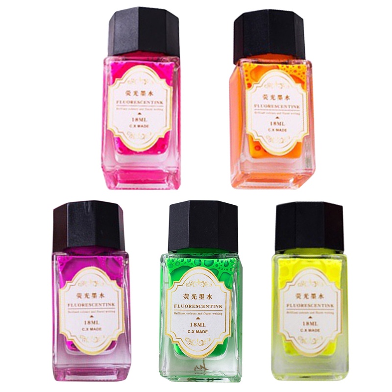 Mực huỳnh quang vô hình thần kỳ không carbon 18ml cho bút máy nhúng thủy tinh văn phòng phẩm đèn UV graffiti sáng tạo