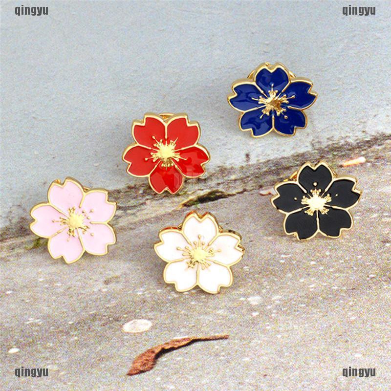 5 Trâm Cài Áo Hình Hoa Tráng Men