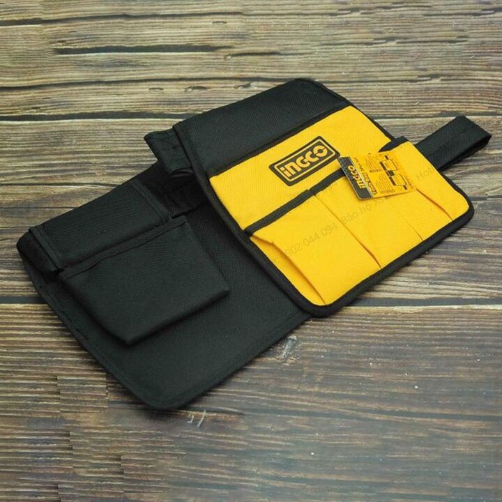 Túi đựng đồ nghề đeo hông INGCO HTBP02031 26x23cm - Giỏ đựng dụng cụ phụ kiện polyester 600D có khoá cài [CHÍNH HÃNG]