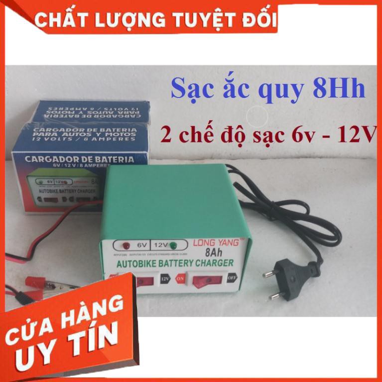 Bộ sạc bình ắc quy thông minh 2 chế độ 6V và 12V - 8A