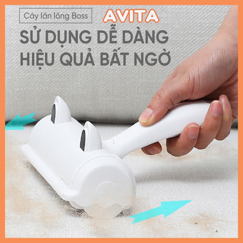 Cây Lăn Lông Chó Mèo Làm Sạch Ga Giường Hiệu Quả - Cây Lăn Tĩnh Điện Hút Lông Chó Mèo Trên Giường, Nệm, Sofa