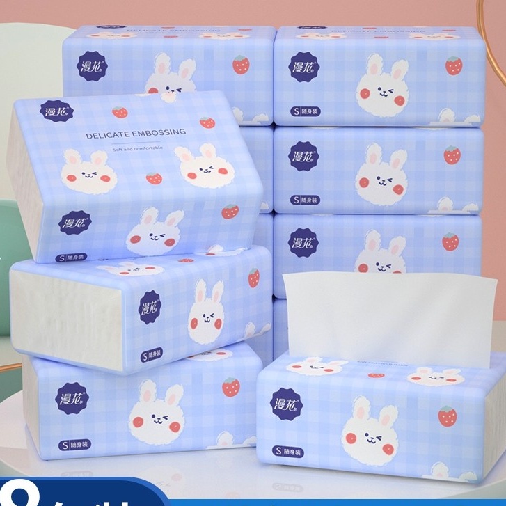 *Một Bịch * Giấy Ăn Thỏ Vỏ Xanh 4 Lớp(176 Tờ)- Hàng Mới Về