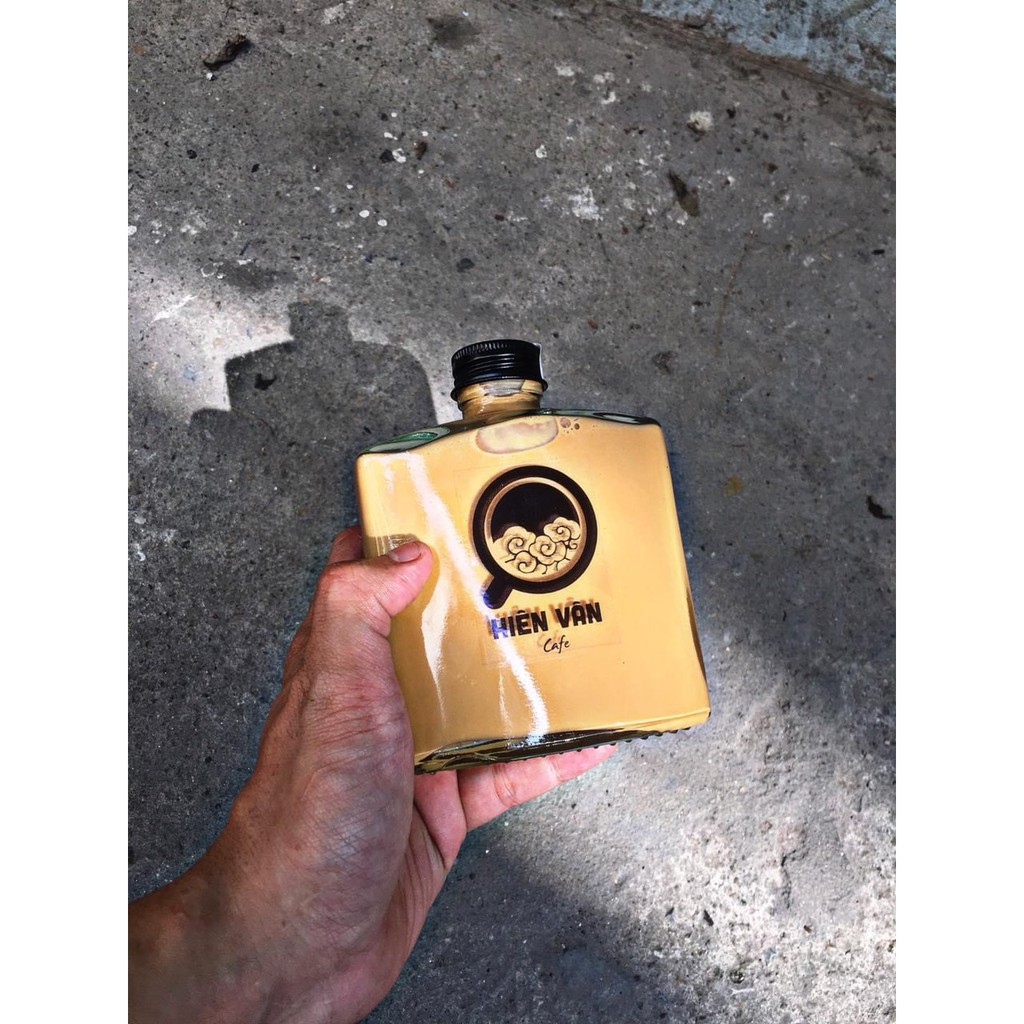 Chai thủy tinh/ Bình thủy tinh vuông đựng cold brew, coffee dung tích 250ml