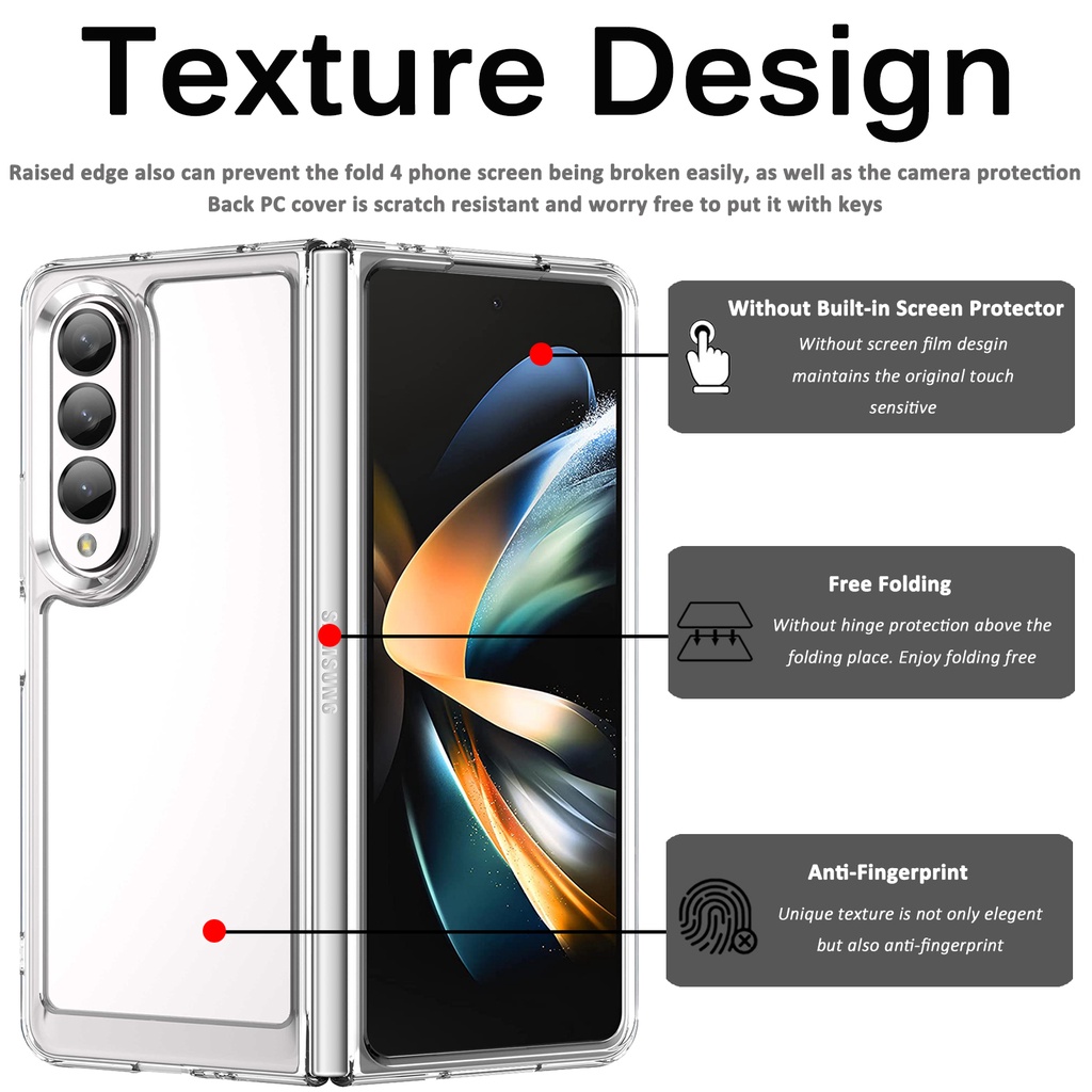 Ốp Điện Thoại TPU Mềm Trong Suốt Chống Sốc Cho Samsung Galaxy Z Fold 4 Fold 4 Z Fold4 Samusung