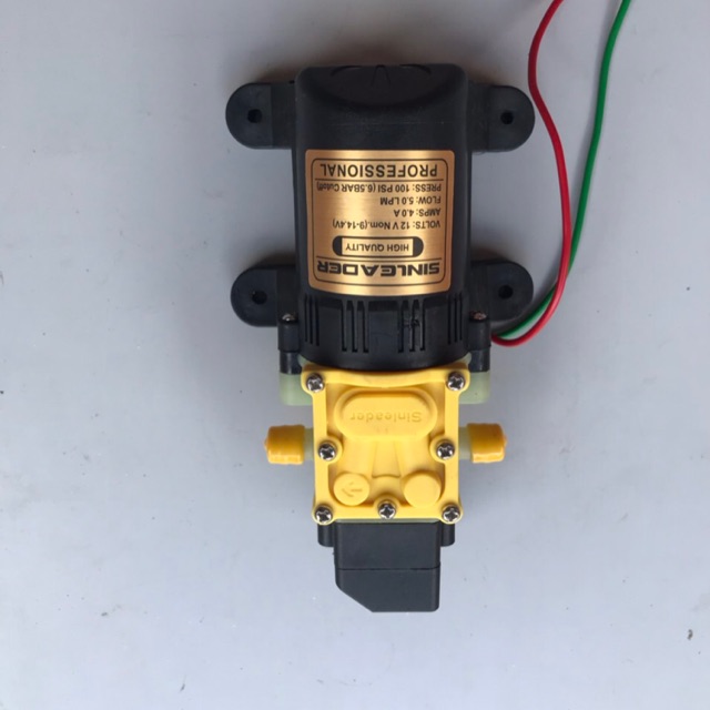 Bơm tăng áp mini 12V Sinleader lưu lượng 5l/ phút tự động hút và ngắt nước khi khoá van đầu ra Tặng kèm lọc rác mini
