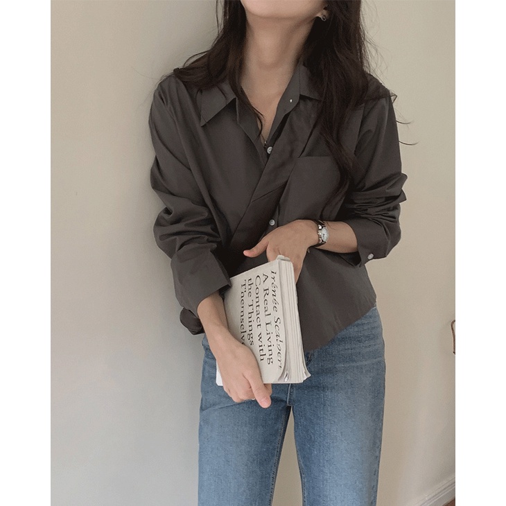 Áo sơ mi peppermint 47539 thiết kế dài tay thời trang dạo phố sành điệu dành cho nữ