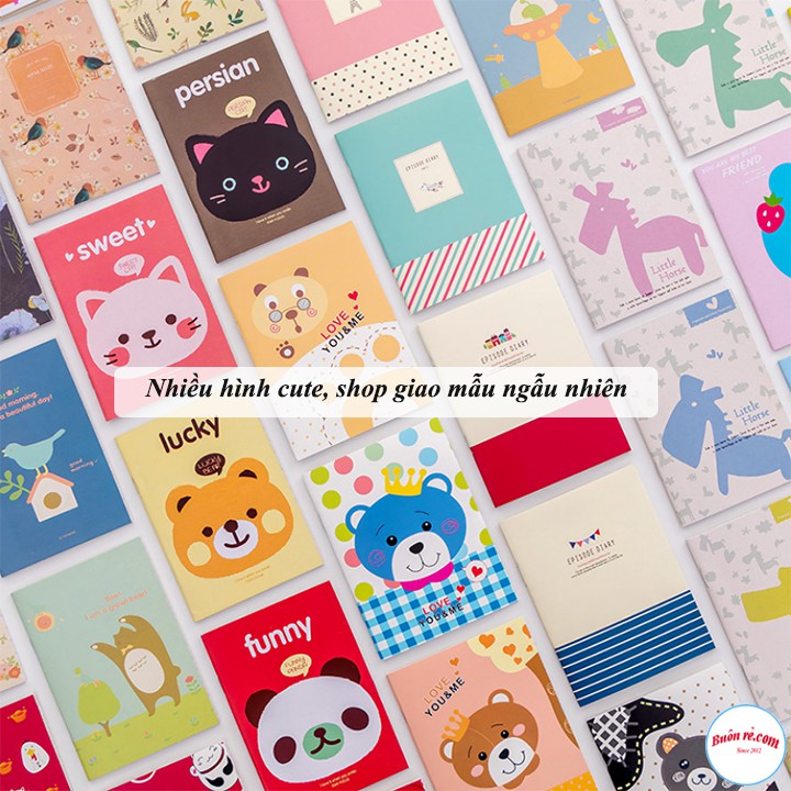 Sổ Tay Ghi Chép Hàn Quốc Mini in hình dễ thương 00642