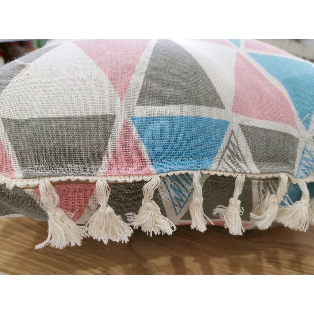 Gối tựa lưng sofa không kèm ruột 45x45cm VG45 Pink Xinh Decor đường may đẹp gối trang trí vải bố canvas nhiều mẫu