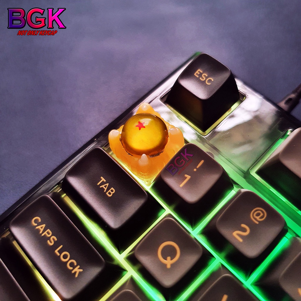 Keycap Artisan Viên Ngọc Rồng Đúc Resin Đổ Lớp Không Bay Màu Và Xuyên LED ( keycap Resin )