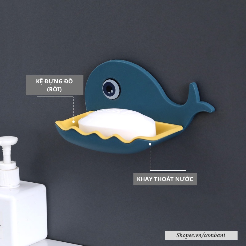 Kệ Đựng Xà Phòng Gắn Tường Nhà Tắm Hình Cá Akii Home NT29