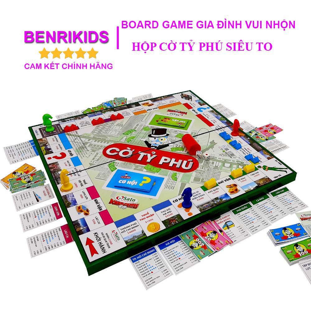 Board Game Cờ Tỷ Phú Sato M2 Học Làm Giàu Kèm Hộp Đựng Tiện Lợi Hàng VN