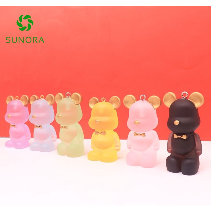 Móc Khóa Gấu Pha Lê Chất Liệu Nhựa PVC