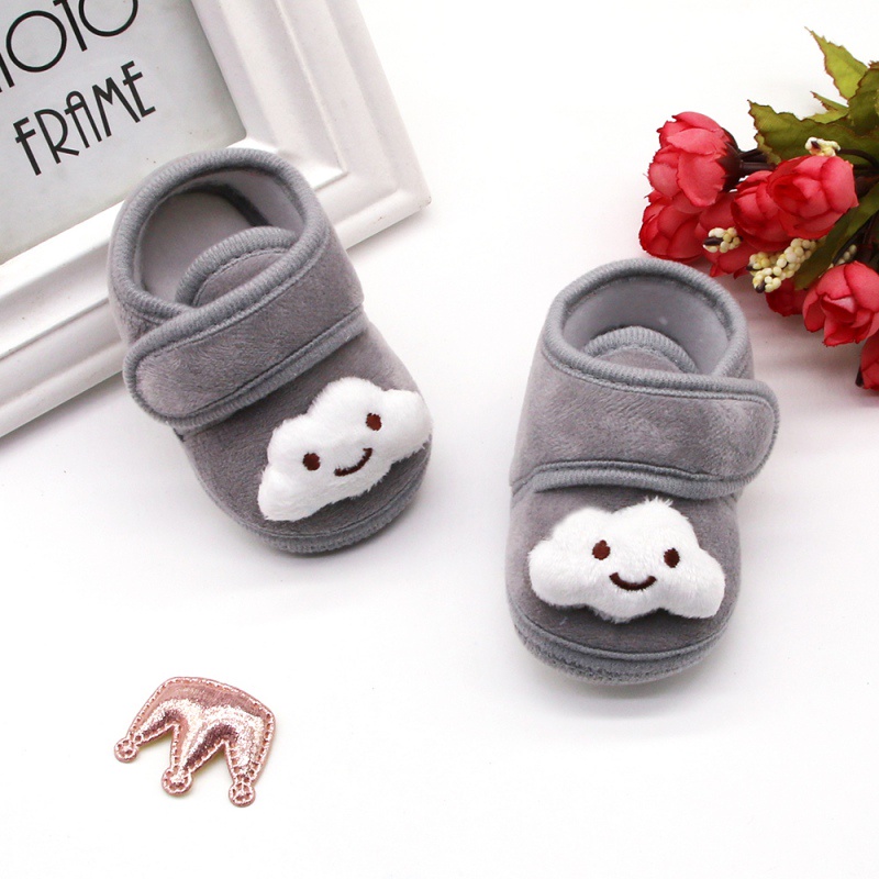 Giày Vải Cotton Đế Mềm Chống Trượt Cho Bé Trai & Gái Sơ Sinh Từ 0-18 Tháng Tuổi