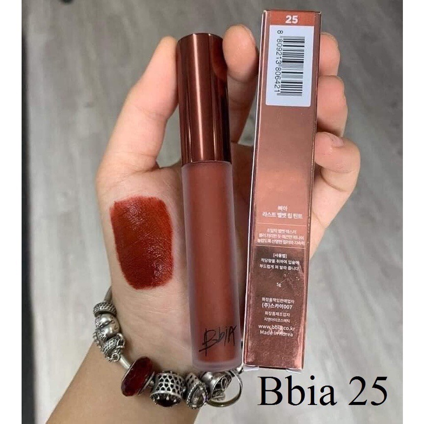 Son kem lì Bbia Last Velvet Lip Tint - 25 Final Note 5g (màu đỏ nâu đất) | BigBuy360 - bigbuy360.vn