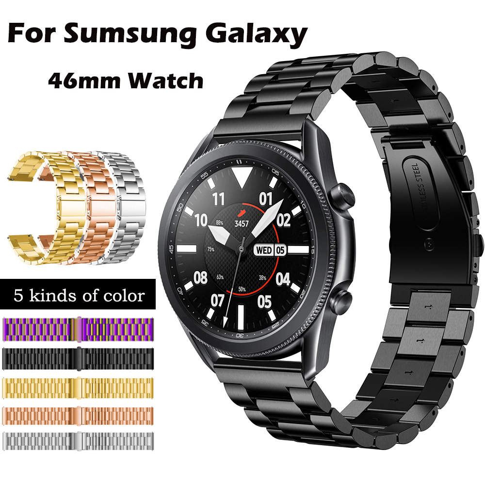 Dây đeo đồng hồ thông minh thay thế bằng thép không gỉ 22mm cho Xiaomi Huami Amazfit GTR 47mm/Samsung Galaxy Watch 46mm
