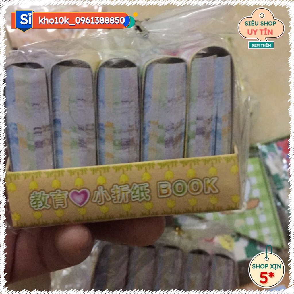 Hộp 5 giấy gấp hạc đủ màu gấp cực đẹp size nhỏ