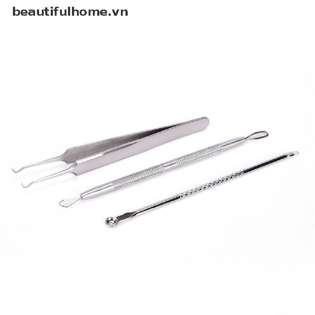 Set 3 Dụng Cụ Nặn Mụn Bằng Inox An Toàn Tiện Lợi