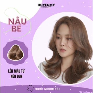 Thuốc Nhuộm Tóc NÂU BE tặng kèm găng tay,trùm tai ni lông tiện lợi