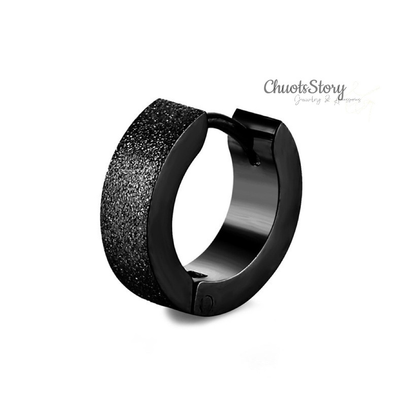 Khuyên tai nam nữ unisex cát lấp lánh nhiều mẫu, bông tai titan không gỉ thời trang - ChuotsStory
