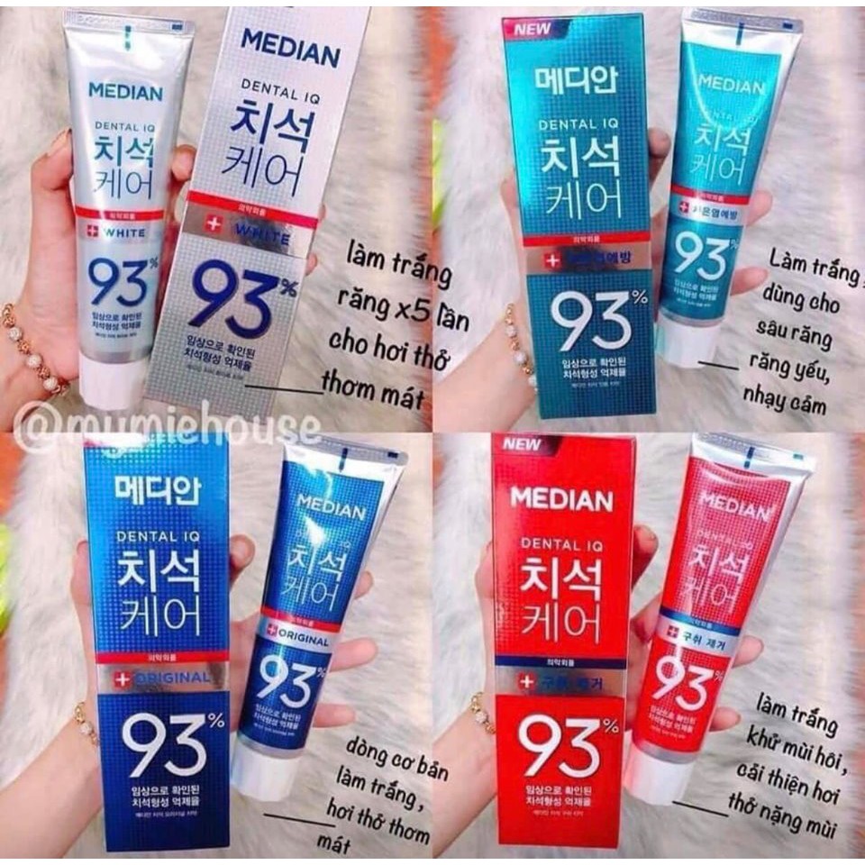 [Mã COS0303 giảm 8% đơn 250K] Kem Đánh Trắng Răng MEDIAN 93% Tooth-Paste 120gr | WebRaoVat - webraovat.net.vn