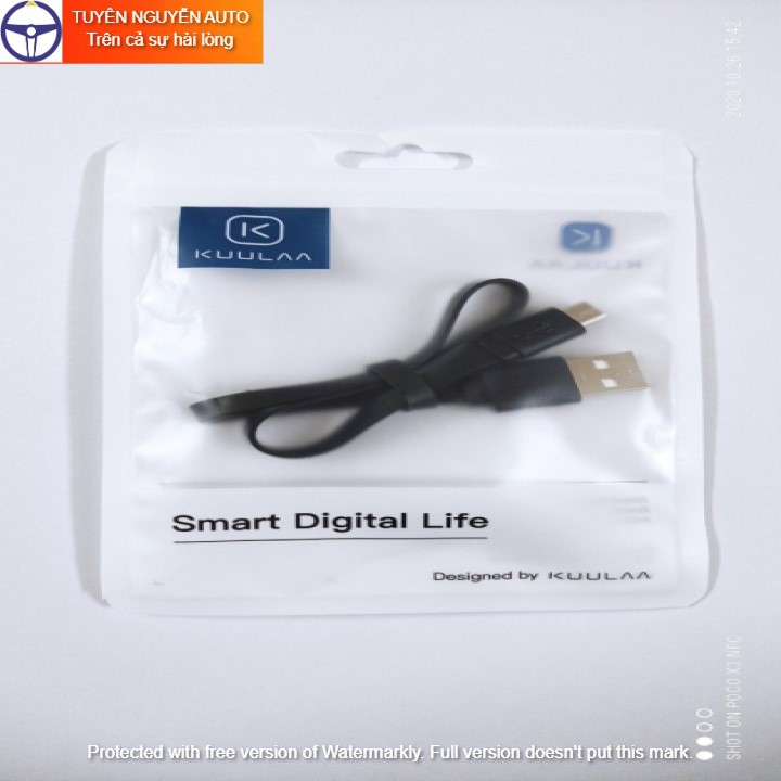 Dây cáp sạc Micro USB dài 30cm dùng cho điện thoại, máy tính bảng, tẩu sạc xe hơi, ô tô