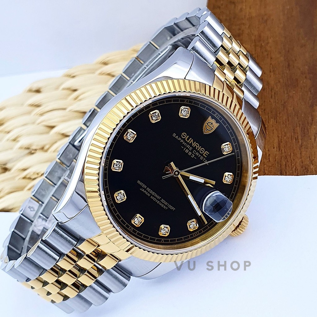 Đồng hồ nam SUNRISE 1255SA Kính Sapphire - Chính hãng