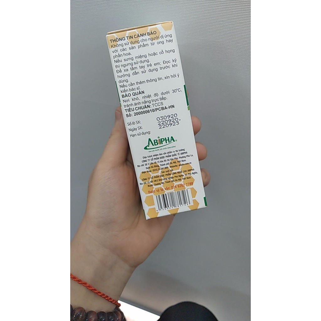 Xịt họng ABIPOLIS-Chiết xuất Keo ong