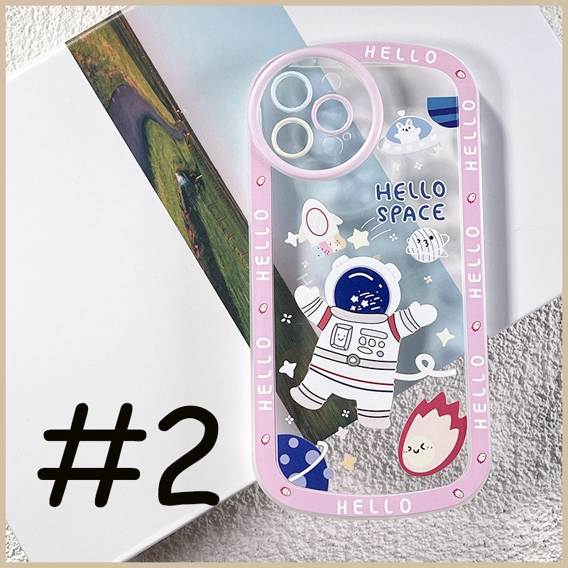 FOR OPPO A58 A96 A76 A36 A95 A74 A94 A93 A92 A91 A54 A53 A52 A33 A31 A17 A16 A15 A12 A9 A5 2020 A7 A5S A3S F9 F11 A1K RENO 5 4 3 5F 4F 2F REALME 5 5i 5s 6i PRO astronaut oval soft case