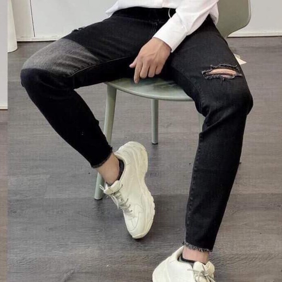 Quần Jean Nam Chất Bò DR 1110 RT Phối Rách Cá Tính Trẻ Trung DRMT