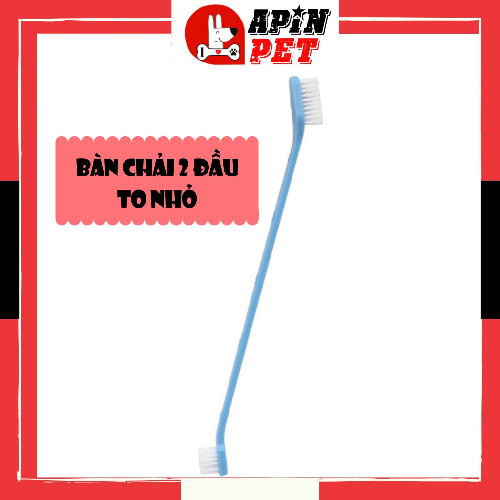 Bàn Chải Đánh Răng Cho Chó Mèo 2 đầu tiện dụng-Shop Apin Pet