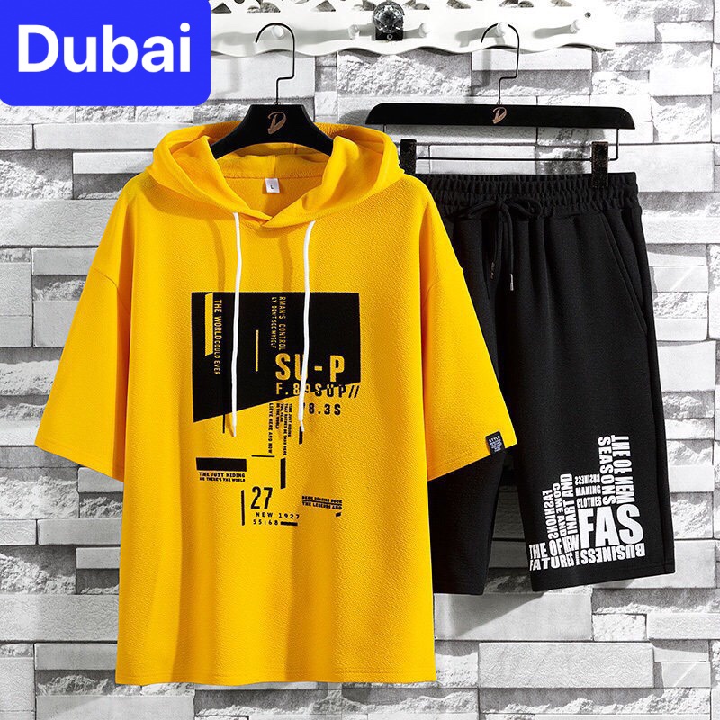 BỘ THỂ THAO NAM CHƯ SUP CÓ NÓN, ĐỒ BỘ QUẦN ÁO MÙA HÈ CỘC TAY VẢI ĐẸP HOT TREND 2022 - DUBAI FASHION
