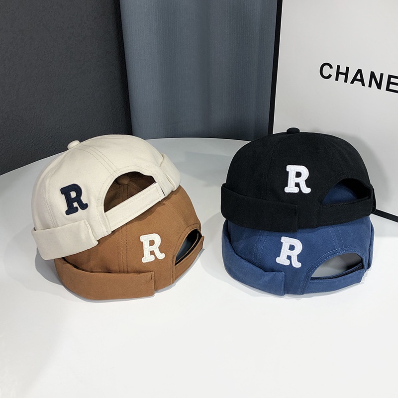 Mũ Nồi Thêu Chữ R Thời Trang Đường Phố Mới Cho Ba Mẹ Và Bé
