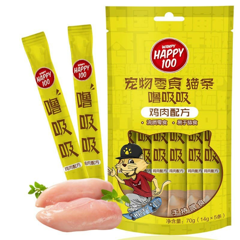Súp thưởng Wanpy Happy 100 gói 5 thanh - 6 vị siêu ngon