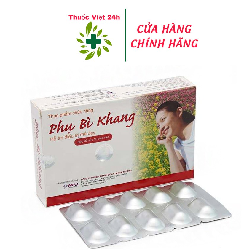 Phụ Bì Khang (Hộp 30 viên) - Giảm mề đay, dị ứng, mẩn ngứa, tăng cường chức năng gan - thuocviet24h