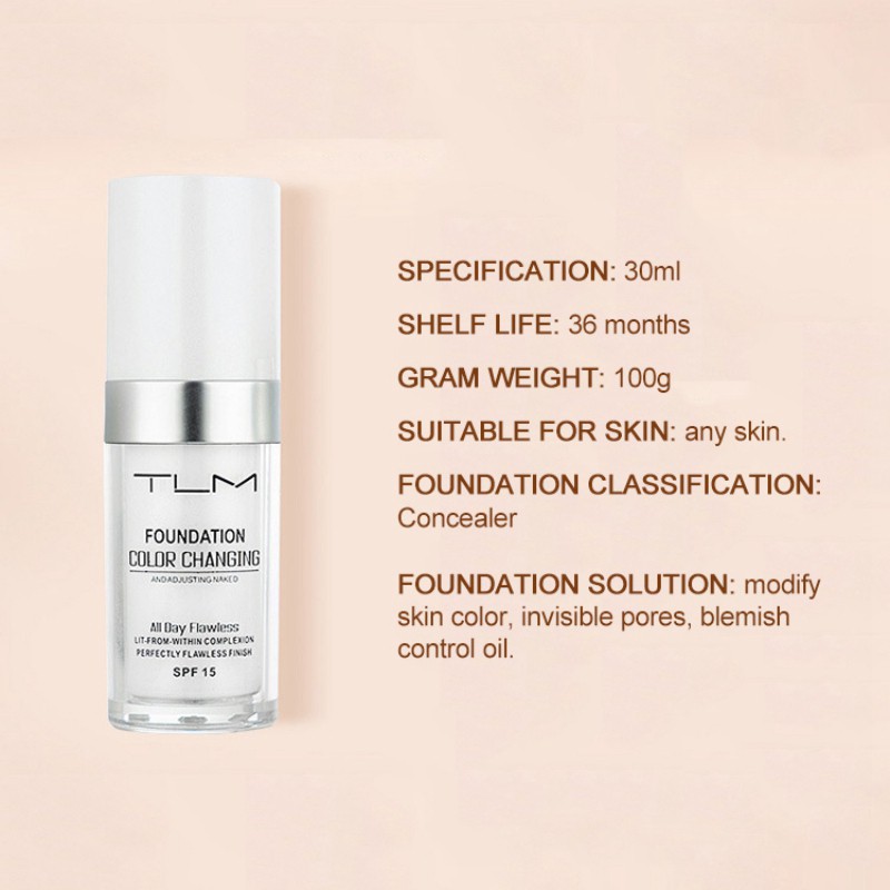 Kem nền che khuyết điểm đổi màu 30ml nhãn hiệu TLM | BigBuy360 - bigbuy360.vn
