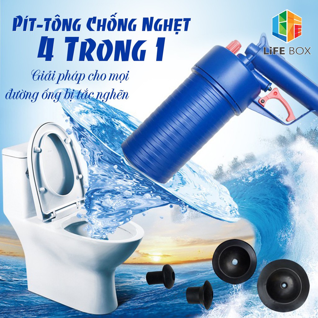 Súng nén khí thông tắc cống, súng thông cống bị tắc