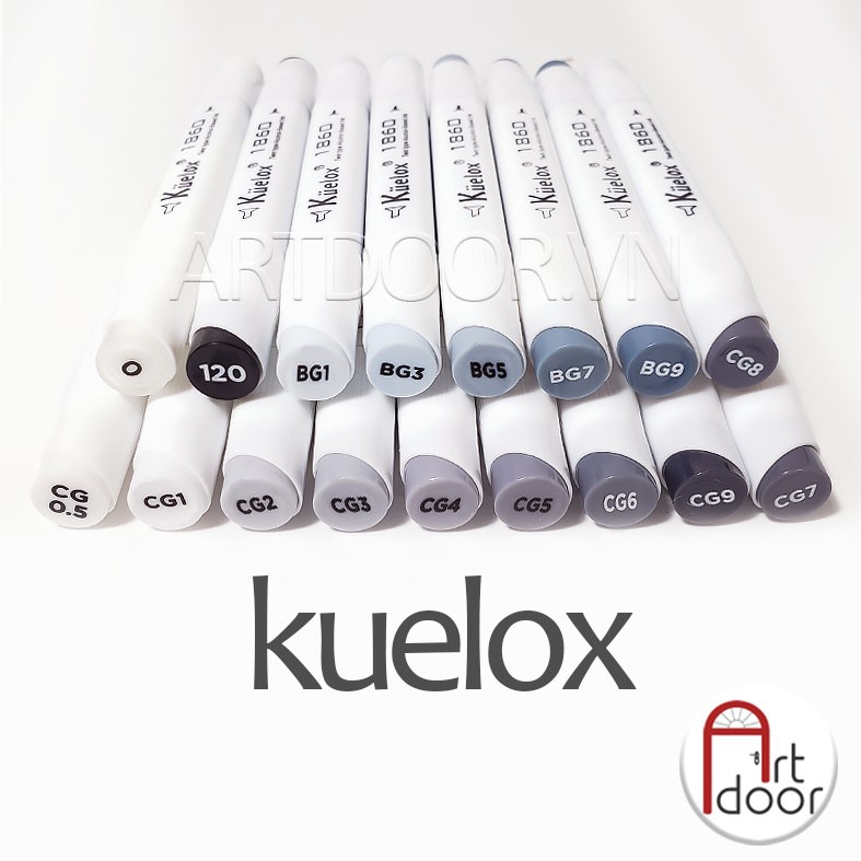 [ARTDOOR] Bút Marker KUELOX Đen/ Trắng/ Xám (BB1-CG9)