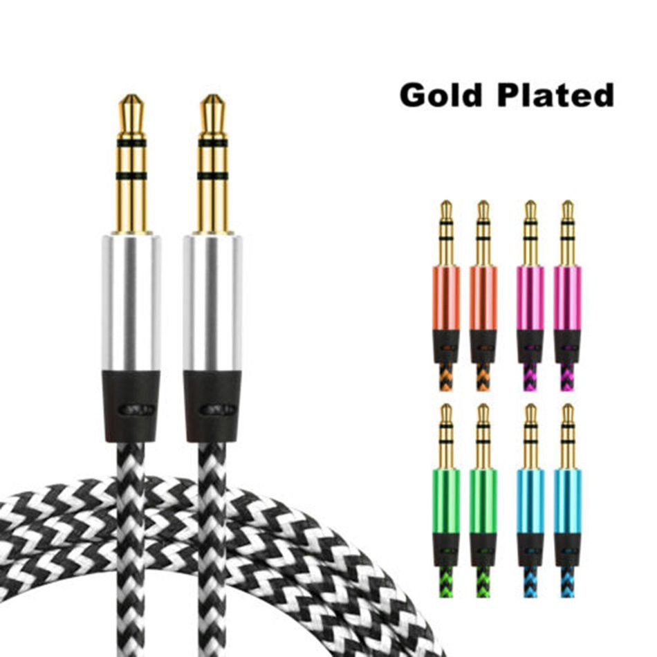 Cáp Âm Thanh Bện Dây Đầu Chuẩn 3.5mm | BigBuy360 - bigbuy360.vn