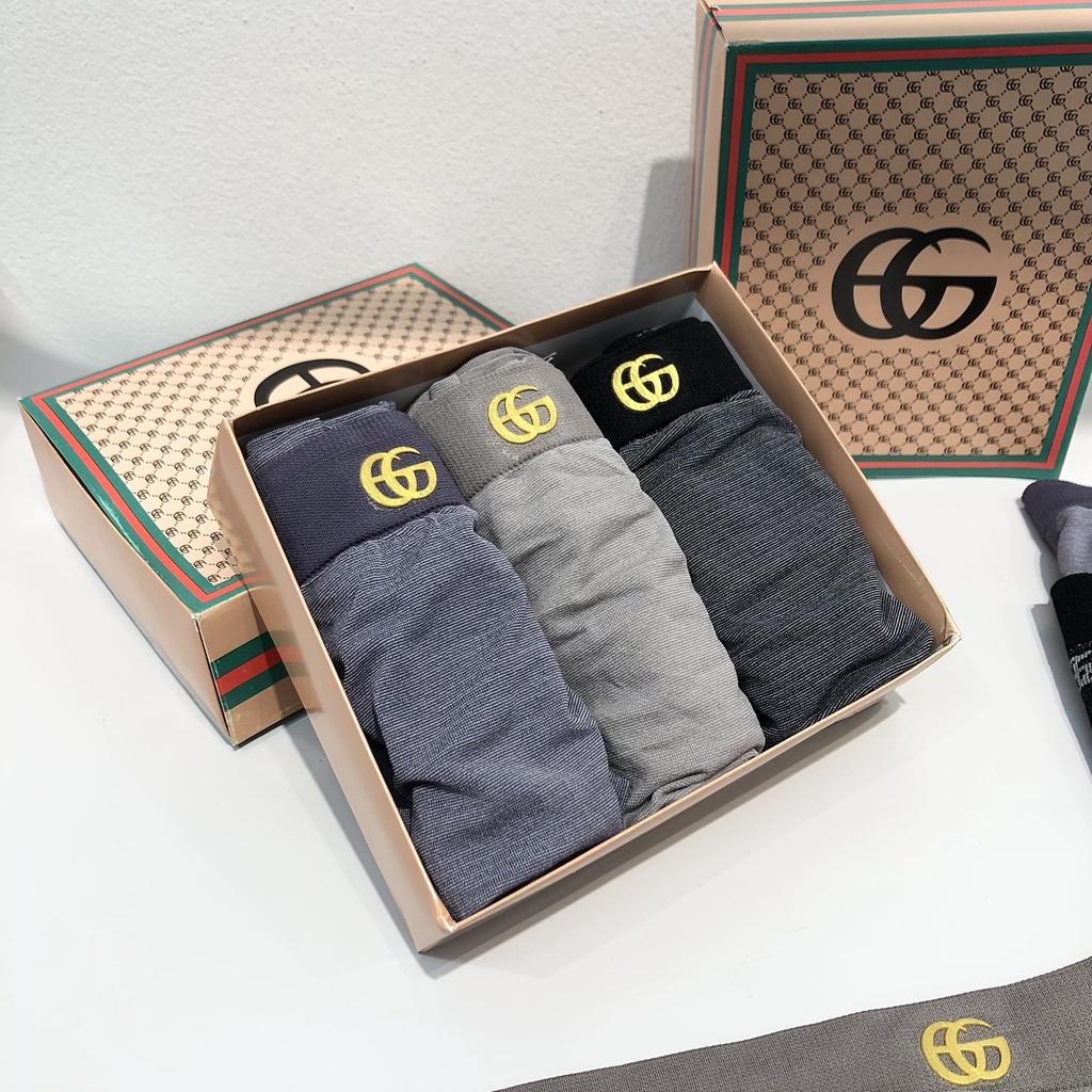 [Combo 3 cái] Quần lót nam gc vân, boxer, quần sịp nam cao cấp chất liệu cotton co giãn 4 chiều siêu mát, thoải mái