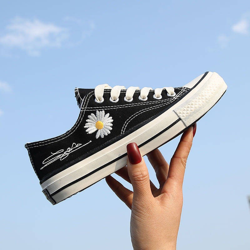 Giày mùa thu hoang dã Giày nam Giày cao cổ thông thường Giày nam phiên bản Hàn Quốc của cặp đôi Daisy Giày vải sinh viên