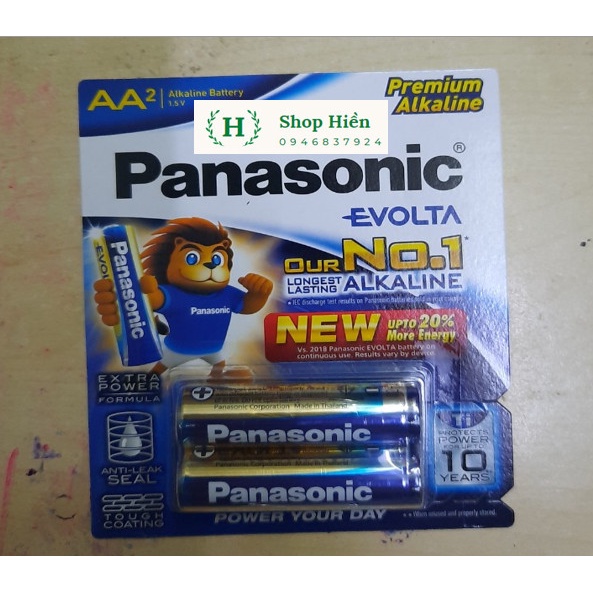 Hộp 12 vỉ Pin kiềm AA Panasonic Evolta - LR6EG/2B vỉ 2 viên