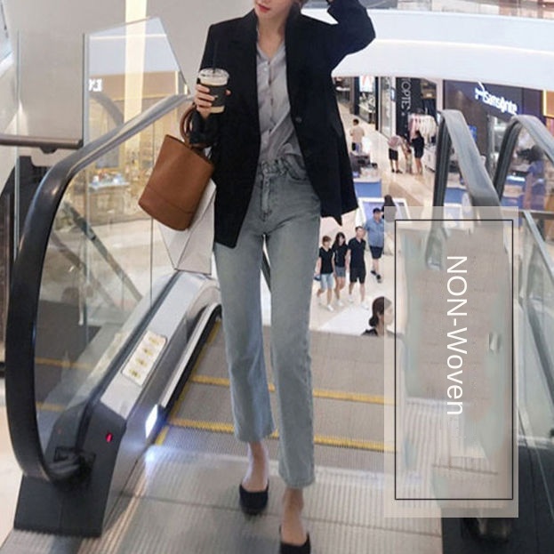 Áo khoác dáng rộng thời trang  phong cách Hàn Quốc đơn giản cho nữ