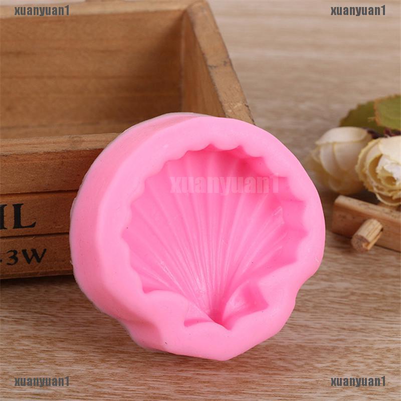 {XUANYUAN}Big Sea Shell Shape 3D Silicone Fondant Cake Mold Tools Bakeware