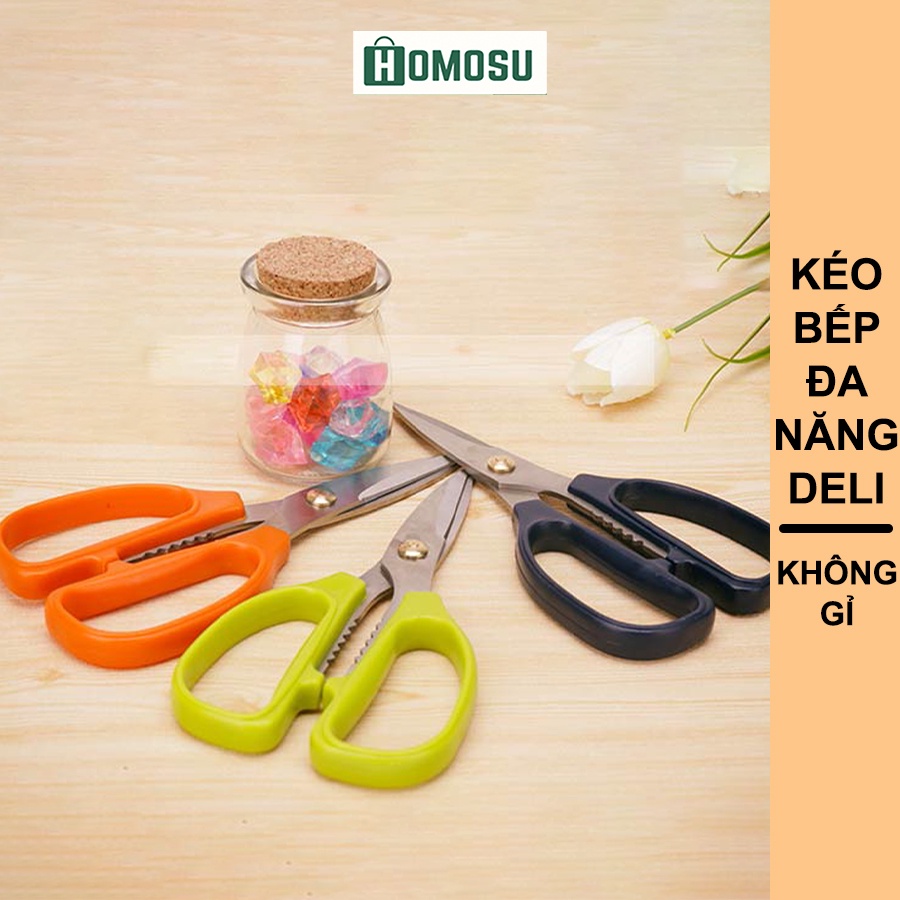 Kéo Nhà Bếp Văn Phòng Đa Năng Siêu Sắc Bén 190mm Deli 6038