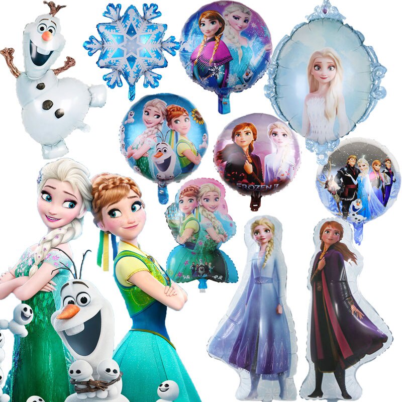 DISNEY Bong Bóng Lá Nhôm Hai Mặt Hình Công Chúa Băng Giá Aisha Anna Bạch Tuyết Dành Cho Trang Trí Tiệc Sinh Nhật Bé
