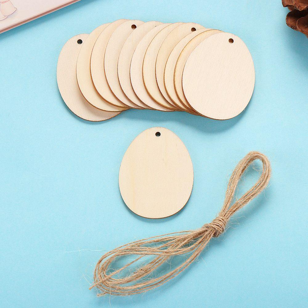 Set 10 / 25 / 50 Phụ Kiện Treo Trang Trí Lễ Phục Sinh Bằng Gỗ