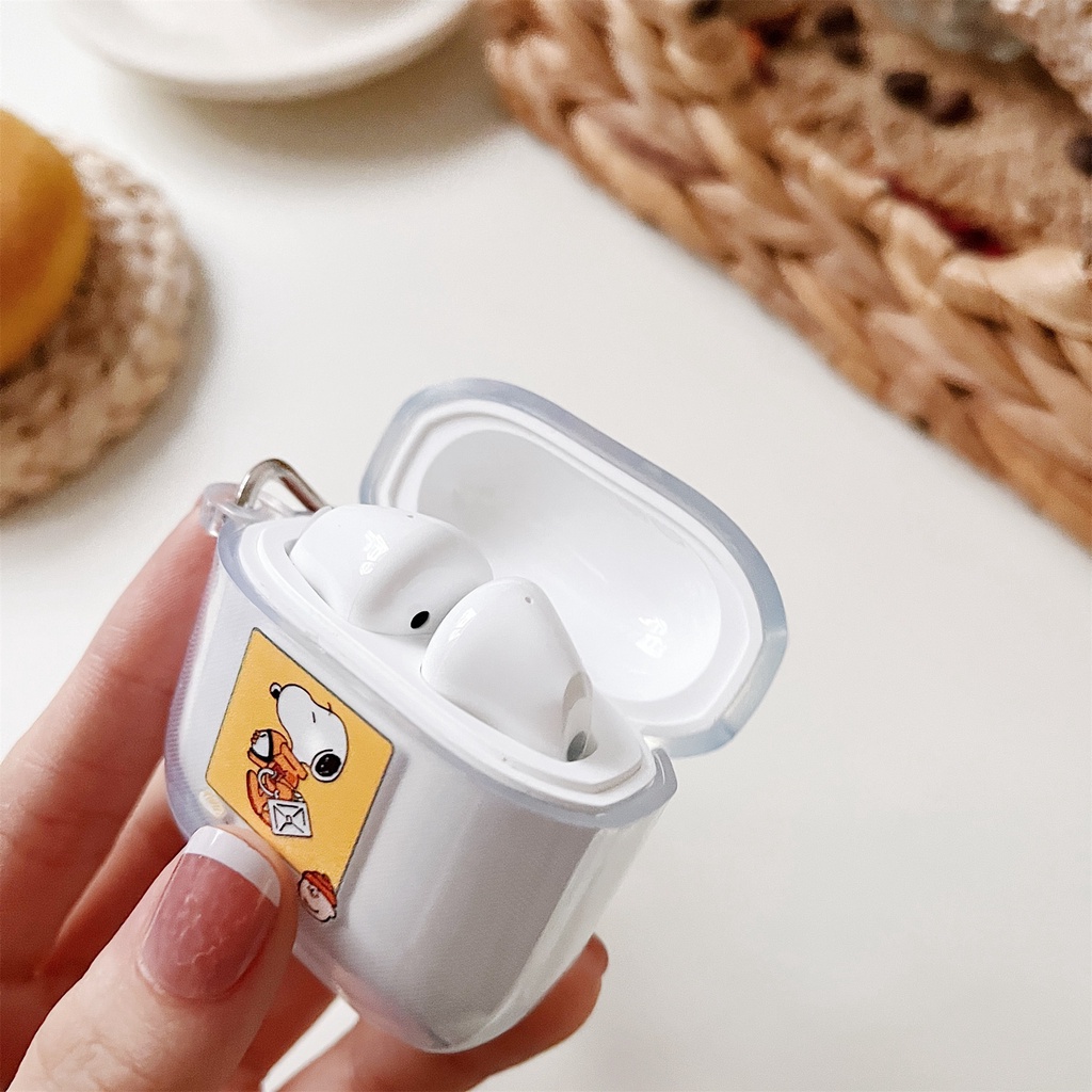 Vỏ Bảo Vệ Hộp Sạc Tai Nghe Xiaomi redmi buds3 Bằng TPU Mềm Trong Suốt Chống Sốc Kèm Móc Treo