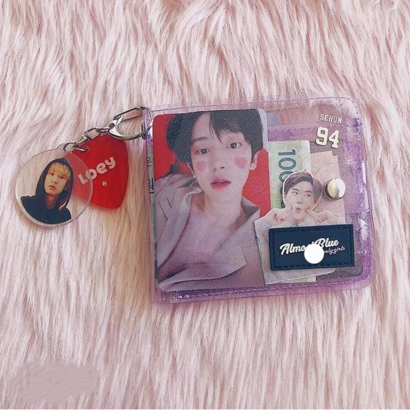 Bao đựng thẻ ảnh phong cách dành cho nhám nhạc KPOP BTS BLACKPINK EXO làm từ nhựa PVC trong suốt